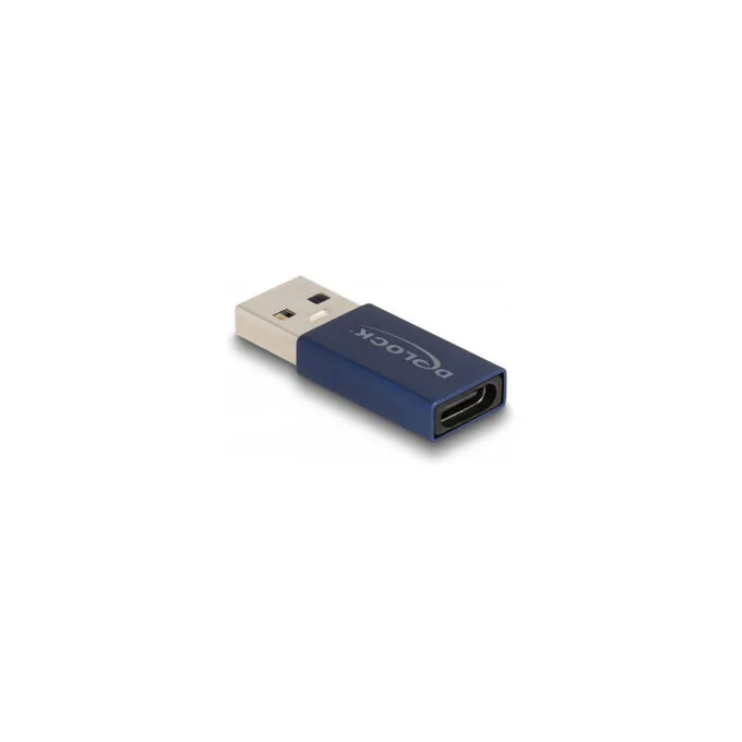 Delock USB 10 Gbps Adapter USB Typ-A Stecker zu USB Type-CTM Buchse aktiv blau — image 2