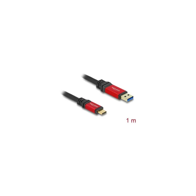 Delock USB 10 Gbps Kabel USB Typ-A Stecker zu USB Type-CTM Stecker 1 m rot Metall — image 2