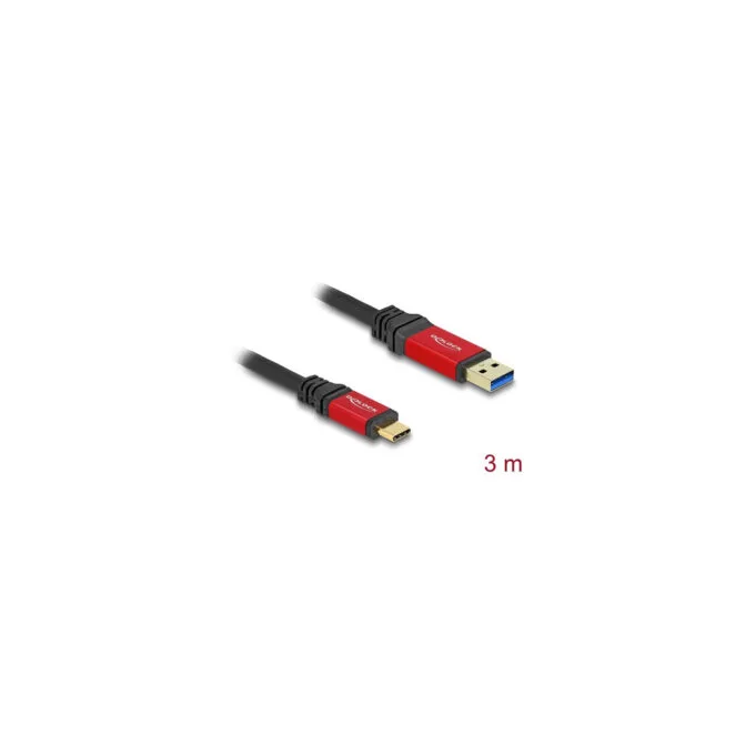 Delock USB 10 Gbps Kabel USB Typ-A Stecker zu USB Type-CTM Stecker 3 m rot Metall — image 2