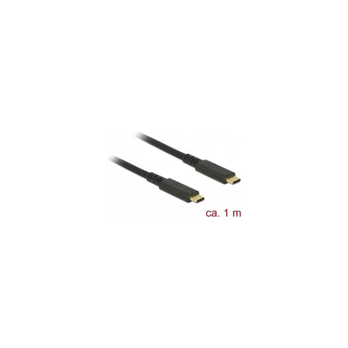 Delock USB 10 Gbps Kabel USB Type-CTM Stecker zu Stecker PD 3.0 60 W E-Marker 1 m koaxial — image 1