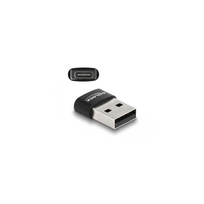 DELOCK USB 2.0 Adapter USB Type-A to USB Type-C - Black — image 1
