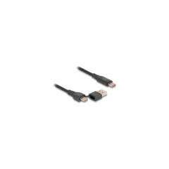 Delock USB 2.0 Daten- und Schnellladekabel USB Type-CTM + USB Typ-A Stecker zu USB Type-CTM Stecker PD 3.1 140 W mit ...