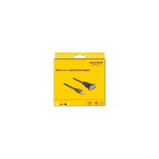 Delock USB 2.0 Type-A to RS-232 DB9 Serial Adapter — image 4