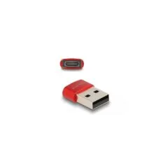 DELOCK USB 2.0 USB-A to USB-C Adapter - Red