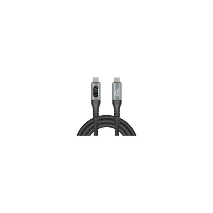 Delock USB 40 Gbps Daten- und Schnellladekabel koaxial 1 m 8K 60 Hz USB PD 3.1 Extended Power Range 240 W — image 3