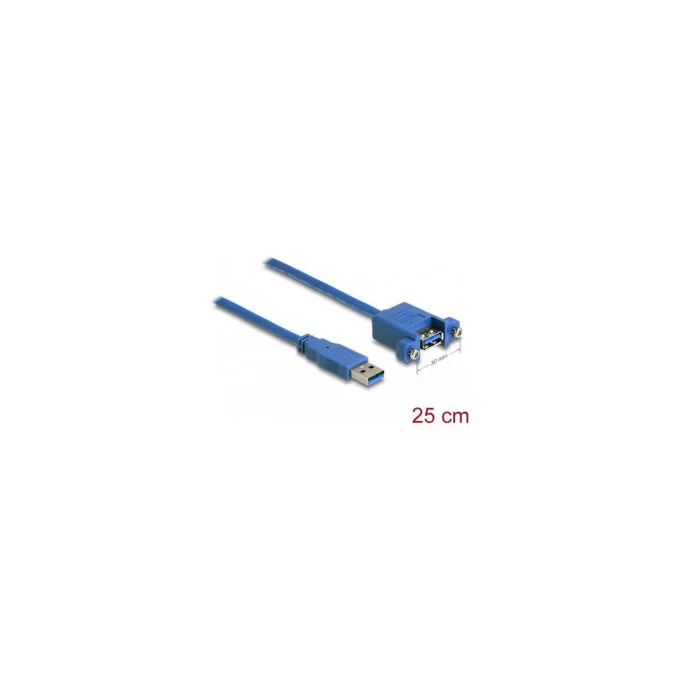 Delock USB 5 Gbps Kabel Typ-A Stecker zu USB 5 Gbps Typ-A Buchse zum Einbau 25 cm — image 2