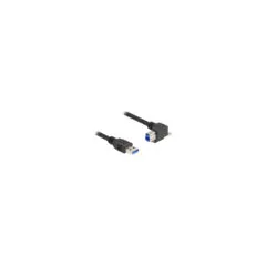 Delock USB 5 Gbps Kabel USB Typ-A Stecker gerade zu USB Typ-B Stecker mit Schraube 90° nach rechts gewinkelt 1 m schwarz