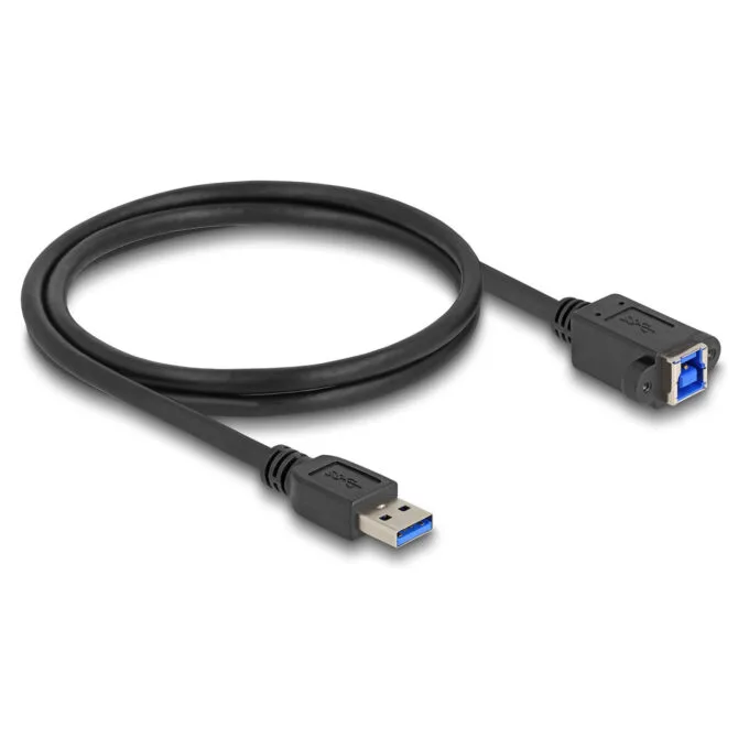 Delock USB 5 Gbps Kabel USB Typ-A Stecker zu USB Typ-B Buchse zum Einbau 1 m schwarz — image 1