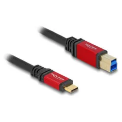 Delock USB 5 Gbps Kabel USB Type-CTM Stecker zu USB Typ-B Stecker 1 m rot Metall