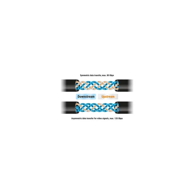 Delock USB 80 Gbps Kabel USB Type-CTM Stecker zu Stecker 16K 60 Hz PD 3.1 240 W E-Marker koaxial 0.5 m schwarz — image 3