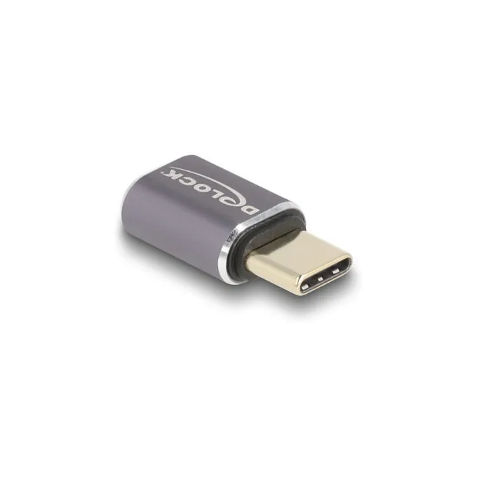 Delock USB Adapter 40 Gbps USB Type-CTM PD 3.0 100 W Stecker zu Buchse Portschoner 8K 60 Hz Metall — image 2