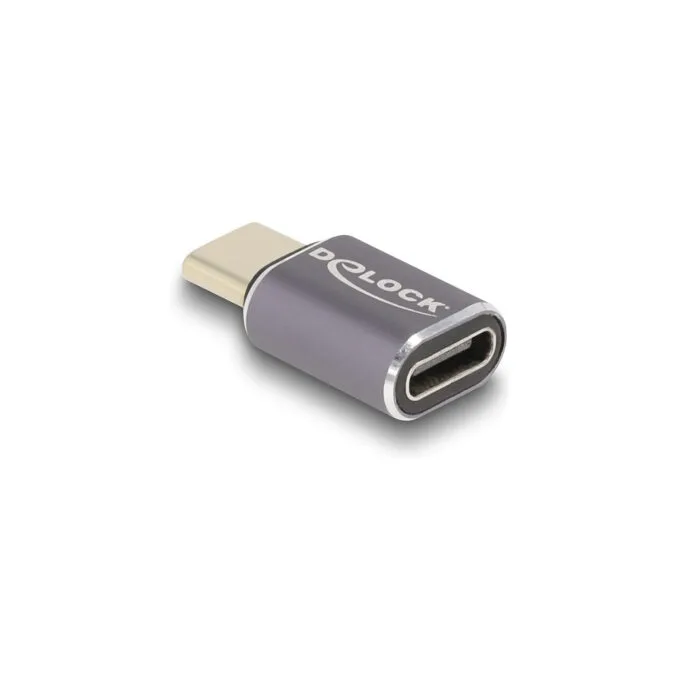 Delock USB Adapter 40 Gbps USB Type-CTM PD 3.0 100 W Stecker zu Buchse Portschoner 8K 60 Hz Metall — image 1