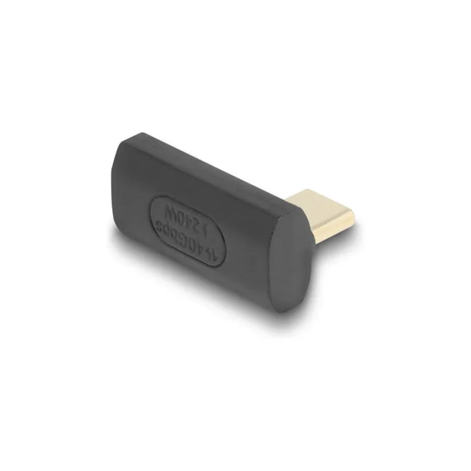Delock USB Adapter 40 Gbps USB Type-CTM PD 3.1 240 W Stecker zu Buchse gedreht gewinkelt links rechts 8K 60 Hz — image 2