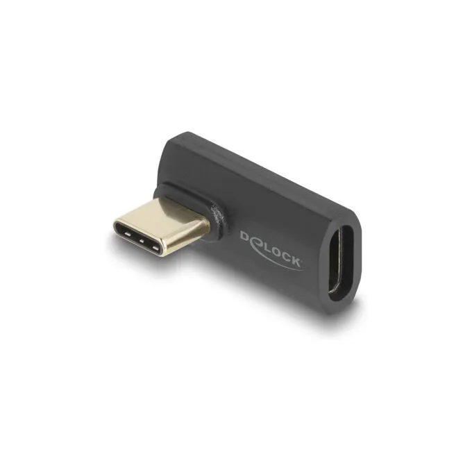 Delock USB Adapter 40 Gbps USB Type-CTM PD 3.1 240 W Stecker zu Buchse gedreht gewinkelt links rechts 8K 60 Hz — image 1