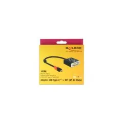 DELOCK USB-C to DVI Adapter - DP Alt Mode, 4K 30 Hz