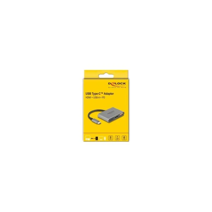 Delock USB-C to HDMI 4K30Hz Adapter - USB-A Port, USB-C PD 90 W — image 2