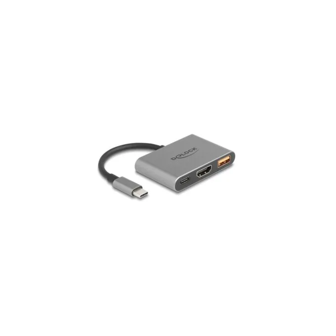 Delock USB-C to HDMI 4K30Hz Adapter - USB-A Port, USB-C PD 90 W — image 1
