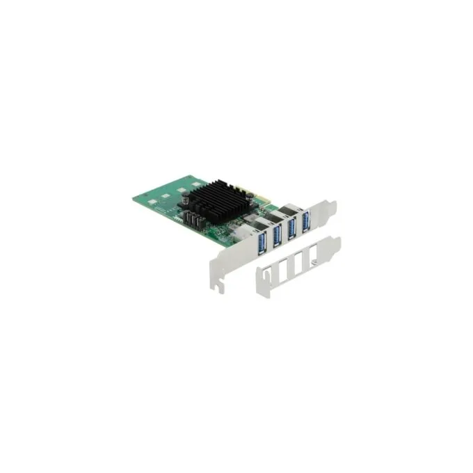 DeLOCK USB Expansion Card - PCIe x4 to 4x ext. USB 3.0 Quad C.LP — image 1