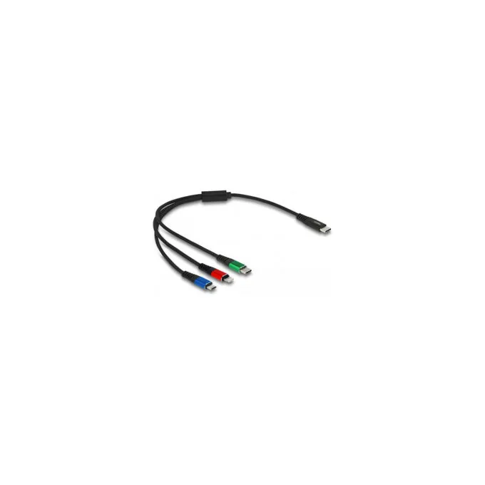 Delock USB Ladekabel 3 in 1 USB Type-CTM zu LightningTM Micro USB USB Type-CTM 30 cm — image 2