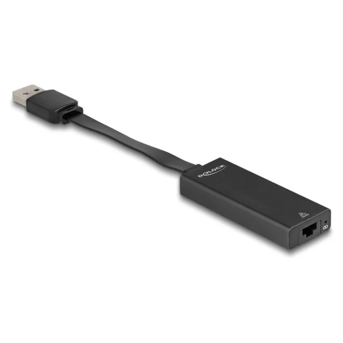 Delock USB Typ-A Netzwerk Adapter Gigabit LAN 1 x RJ45 slim ASIX — image 1