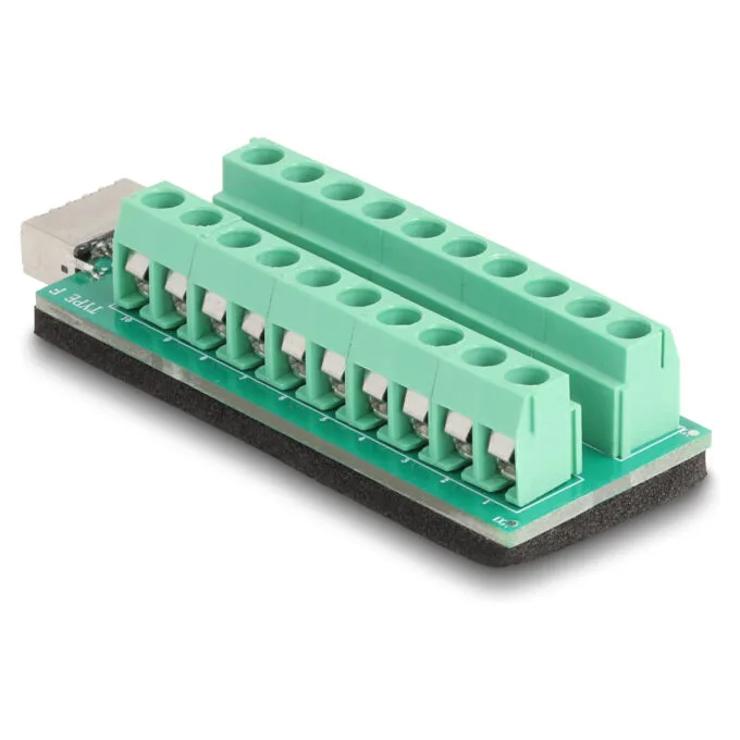 Delock USB Typ-E Key A Buchse zu Terminalblock Adapter 20 Pin — image 2