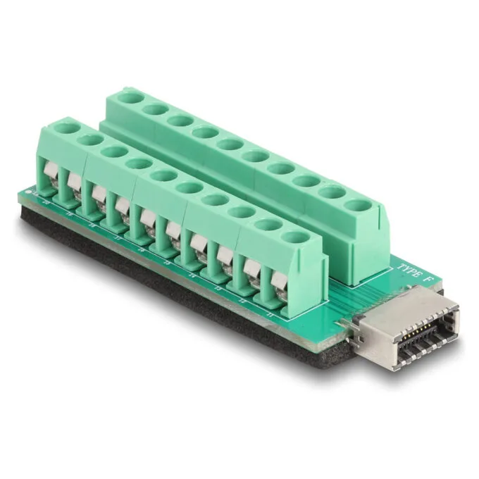 Delock USB Typ-E Key A Buchse zu Terminalblock Adapter 20 Pin — image 1