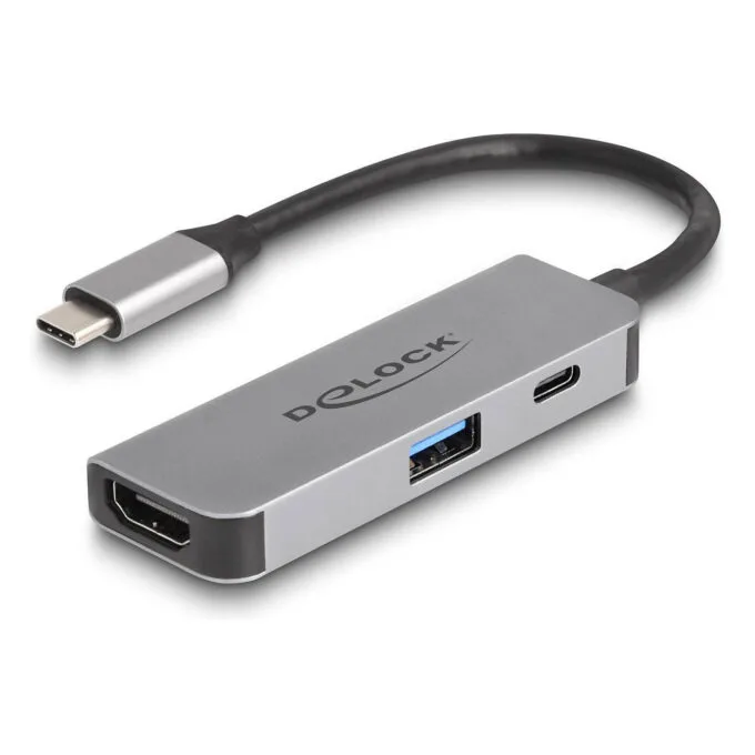 Delock USB Type-CTM Adapter zu HDMI 4K 60 Hz mit USB Typ-A und USB Type-CTM PD 95 W — image 1