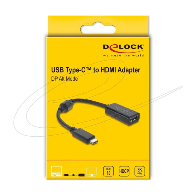 Delock USB Type-CTM Adapter zu HDMI (DP Alt Mode) 8K 60 Hz mit HDR und HDCP schwarz — image 3