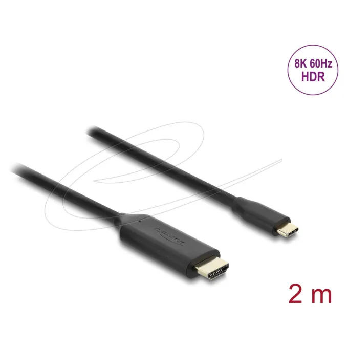 Delock USB Type-CTM zu HDMI Kabel (DP Alt Mode) 8K 60 Hz mit HDR Funktion 2 m schwarz — image 2