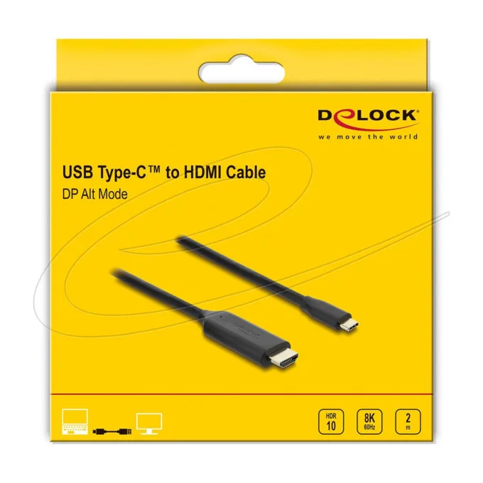 Delock USB Type-CTM zu HDMI Kabel (DP Alt Mode) 8K 60 Hz mit HDR Funktion 2 m schwarz — image 3