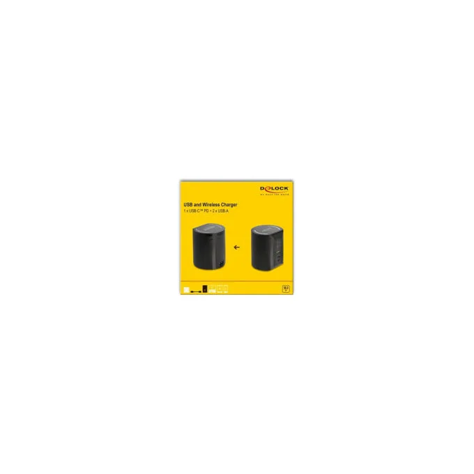 Delock USB und kabelloses Ladegerät 1 x USB Type-CTM PD + 2 x USB Typ-A mit 58 W — image 8