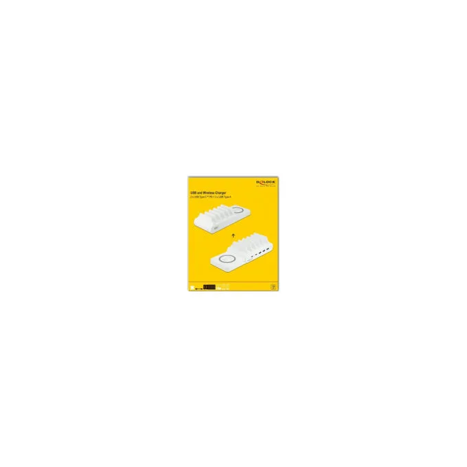 Delock USB und kabelloses Ladegerät 2 x USB Type-CTM PD + 3 x USB Typ-A mit 110 W — image 6