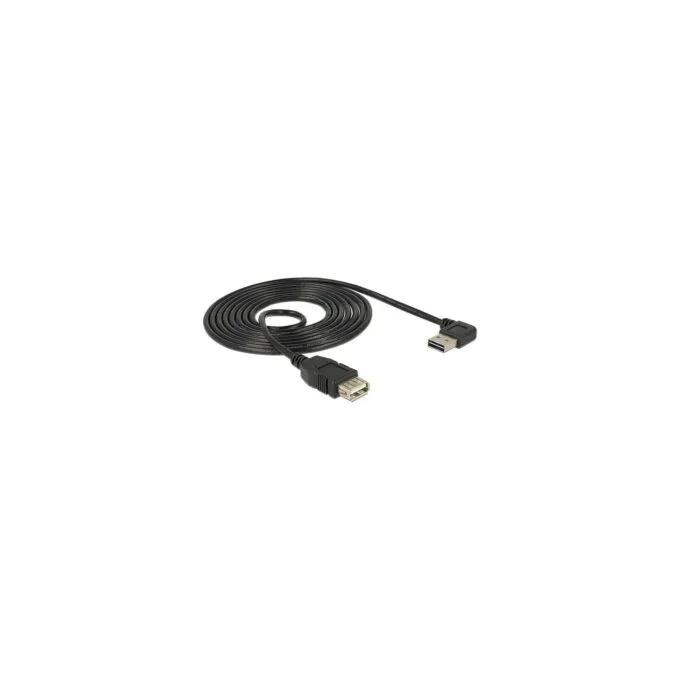 Delock Verlängerungskabel EASY-USB 2.0 Typ-A Stecker gewinkelt links rechts to USB 2.0 Typ-A Buchse 1 m — image 2