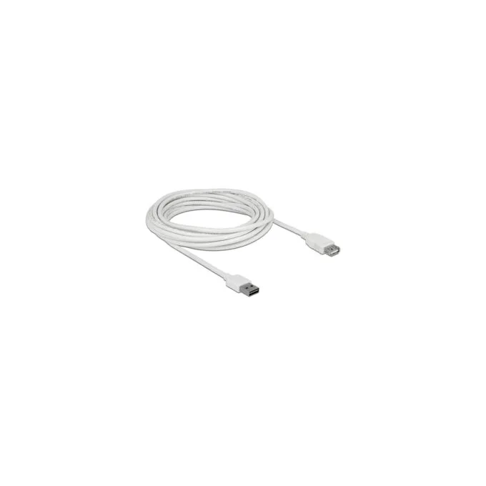 Delock Verlängerungskabel EASY-USB 2.0 Typ-A Stecker to USB 2.0 Typ-A Buchse weiß 5 m — image 1