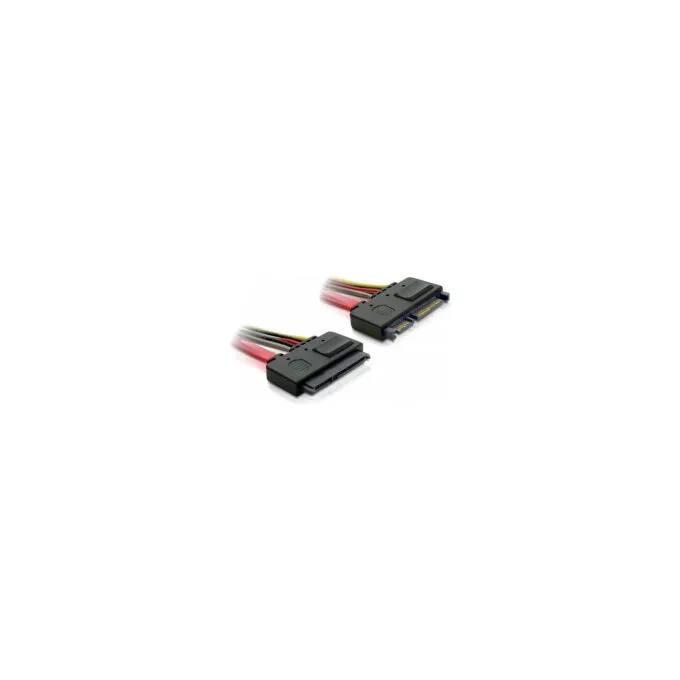 Delock Verlängerungskabel SATA 6 Gb s 22 Pin Stecker to SATA 22 Pin Buchse (5 V + 12 V) 20 cm — image 1
