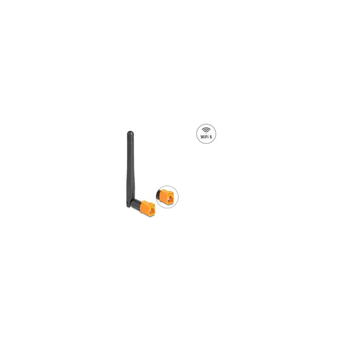Delock WiFi 6 Antenne FAKRA M Buchse 2.5 - 3.0 dBi omnidirektional mit Kippgelenk schwarz — image 1