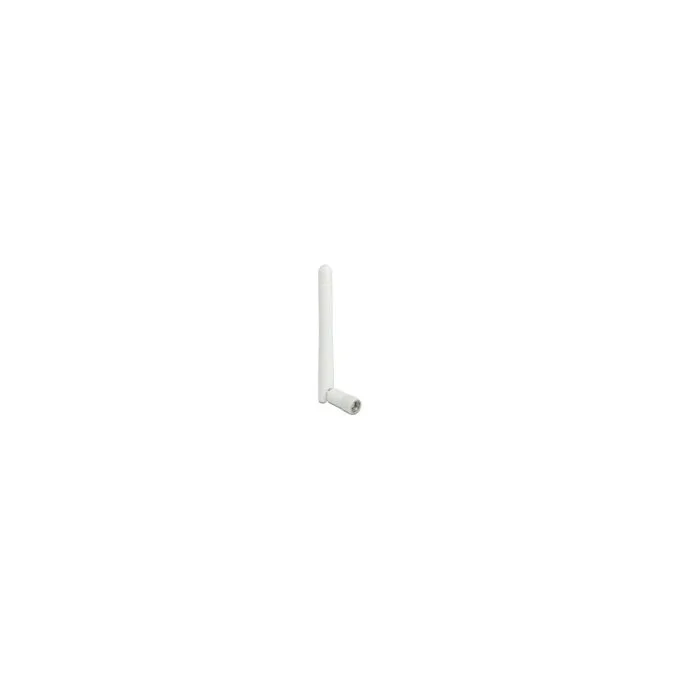Delock WLAN 802.11 b g n Antenne RP-SMA Stecker 2 dBi omnidirektional mit Kippgelenk weiß — image 1