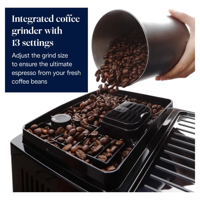 DeLonghi Magnifica Start Milk ECAM220.60.B – Fully Automatic Espresso Machine, 15 Bar, 1450W, Conical Grinder, 1.8L Tank, Black — image 3