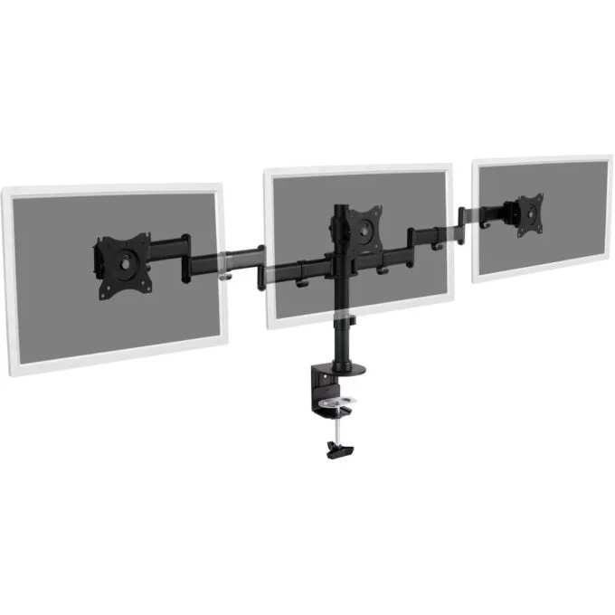 Desk Mount for 3 Monitors up to 27in - DA-90362 - Desk Clamp Arm, Triple Arm, 8 kg/arm — image 2