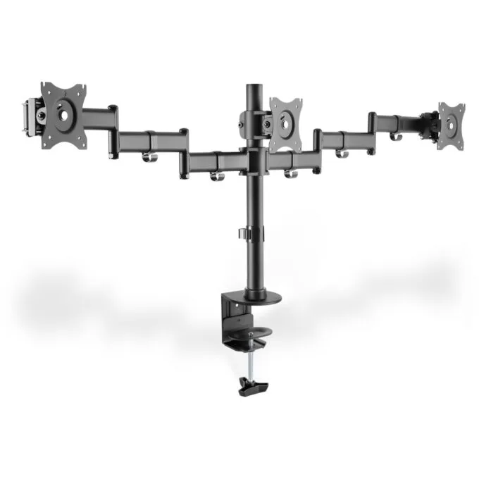 Desk Mount for 3 Monitors up to 27in - DA-90362 - Desk Clamp Arm, Triple Arm, 8 kg/arm — image 4