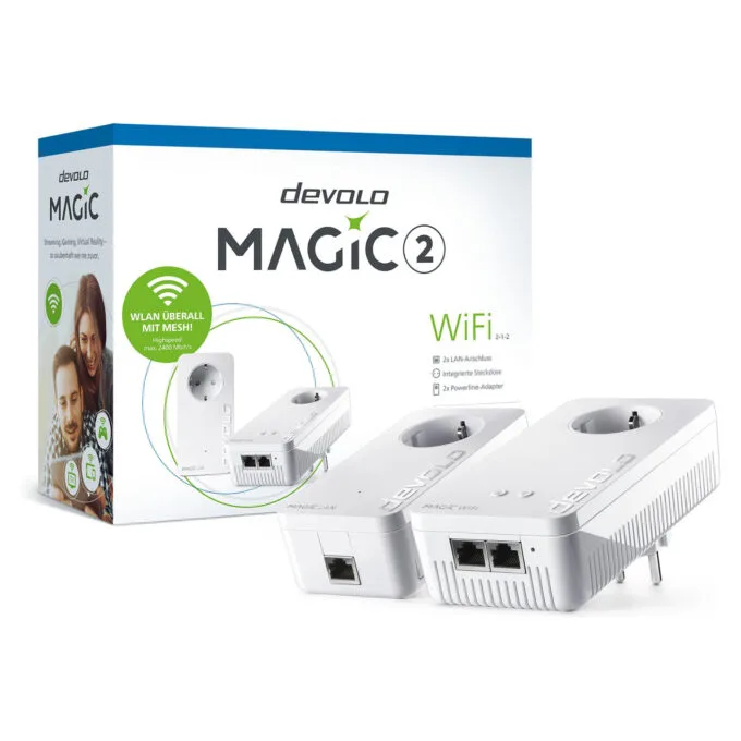 devolo Magic 2 WiFi next Powerline Starter Kit 1x devolo Magic 2 WiFi next Adapter. 1x devolo Magic 2 LAN Adapter — image 4