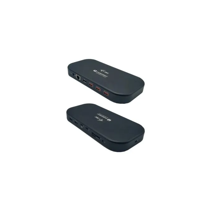 DI-TEC TB 3 Dual 4K Docking - TB 3 - Black Aluminum, 85W PD, USB-C/USB-A, HDMI/DP, Ethernet — image 1