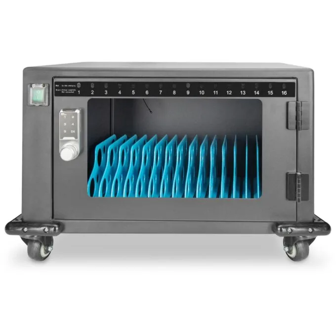 Digitus 16-Device Tablet Charging Cabinet - Freestanding - USB-A Fan - Black - for tablets up to 14" — image 12