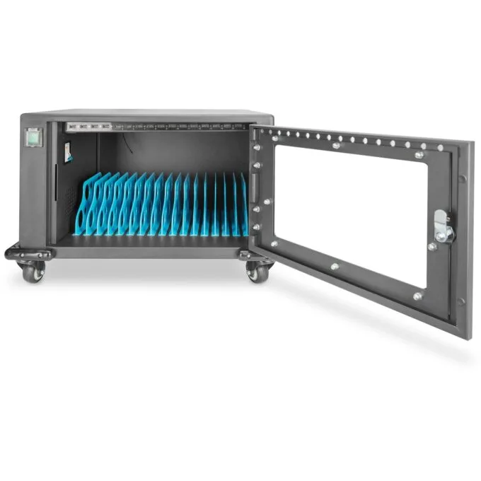 Digitus 16-Device Tablet Charging Cabinet - Freestanding - USB-A Fan - Black - for tablets up to 14" — image 15