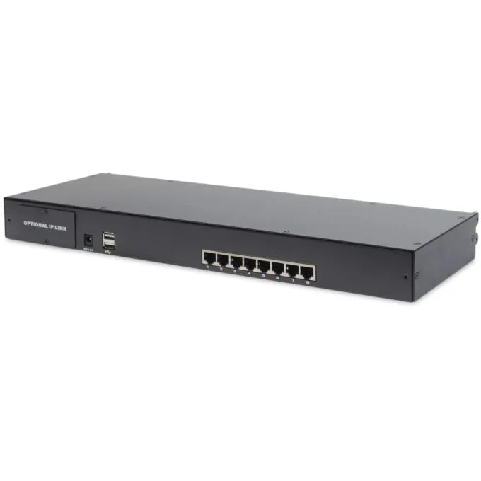 Digitus 19-inch TFT KVM Console with Touchpad - 8-Port Cat5 - German Keyboard - Black — image 4