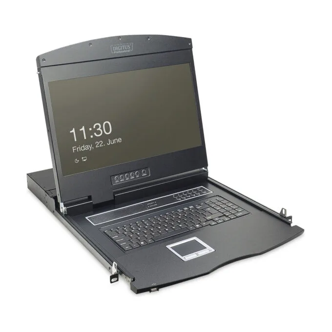 Digitus 19' LCD KVM Konsole. 16-Port CAT5. deutsche Tastatur — image 1