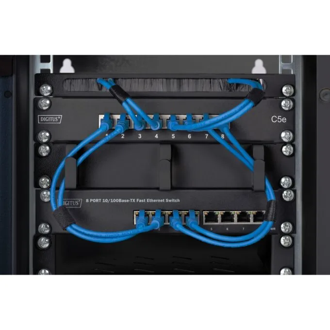 DIGITUS 1U Rack Shelf - Black - 254 mm Deep — image 5