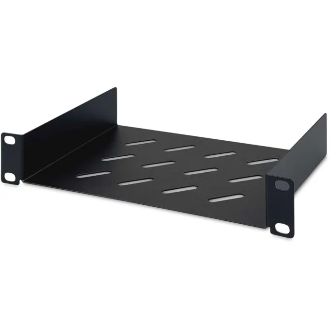 DIGITUS 1U Rack Shelf - Black - 254 mm Deep — image 1