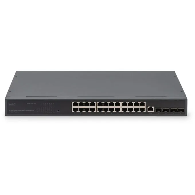 Digitus 24-Port Gigabit Managed Switch with 4 SFP+ Uplinks - 19-inch Rack Mount - Black, L3 Capable — image 2