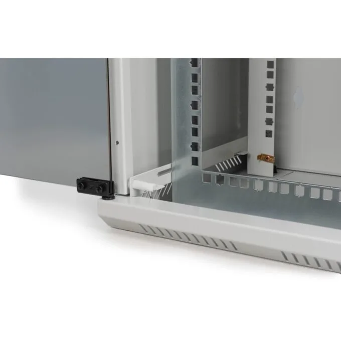 DIGITUS 254 mm (10") and 482.6 mm (19") Kombi Wall-Mount Cabinet - 10U, Grey Steel, Glass Front — image 4